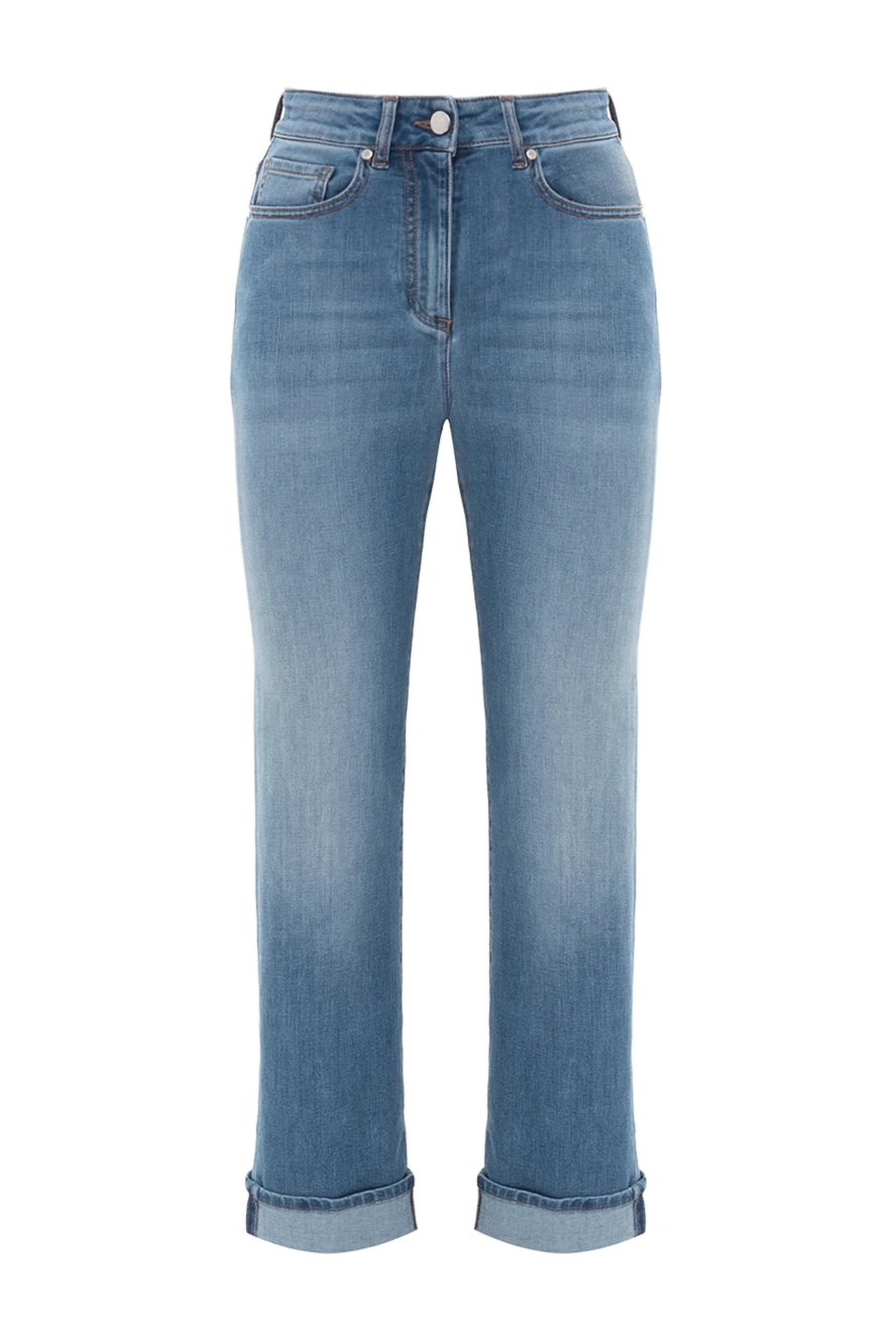 Peserico women's blue distressed cotton jeans 187798 - photo 1