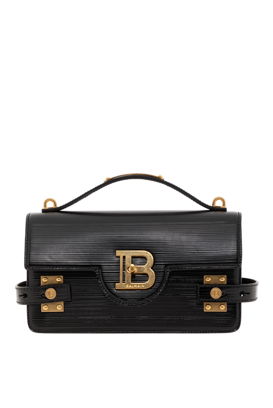 Balmain сумка через плечо b-buzz 24 из лакированой черной кожи 188088 - фото 1