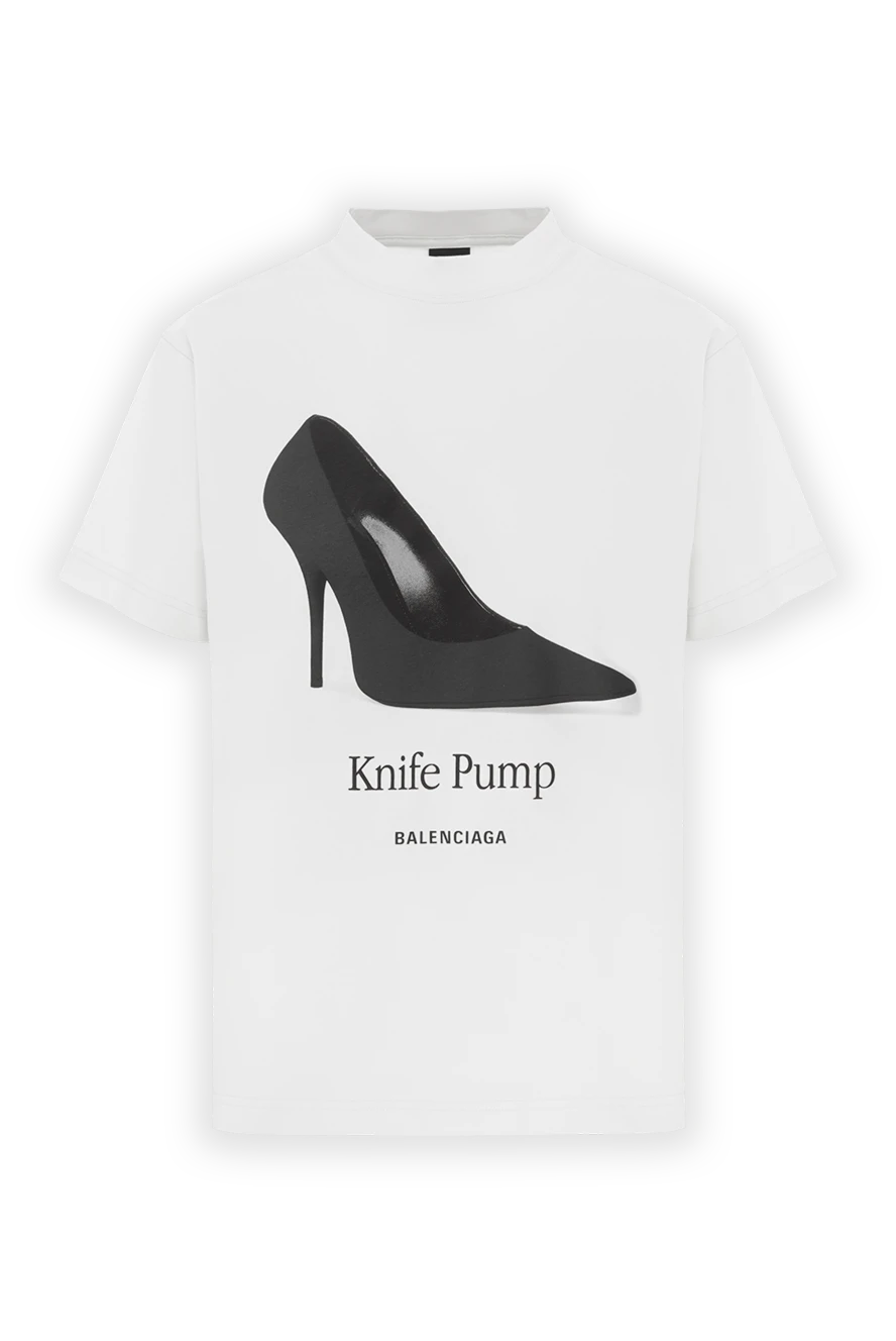 Balenciaga knife pump women's white cotton t-shirt 188147 - photo 1