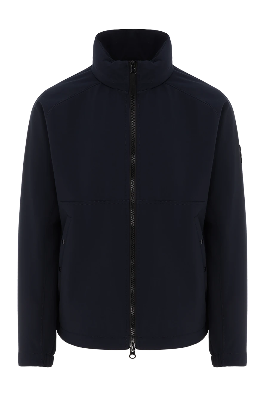 Stone Island ветро- и водонепроницаемая куртка со скрытым капюшоном синяя мужская 188152 - фото 1