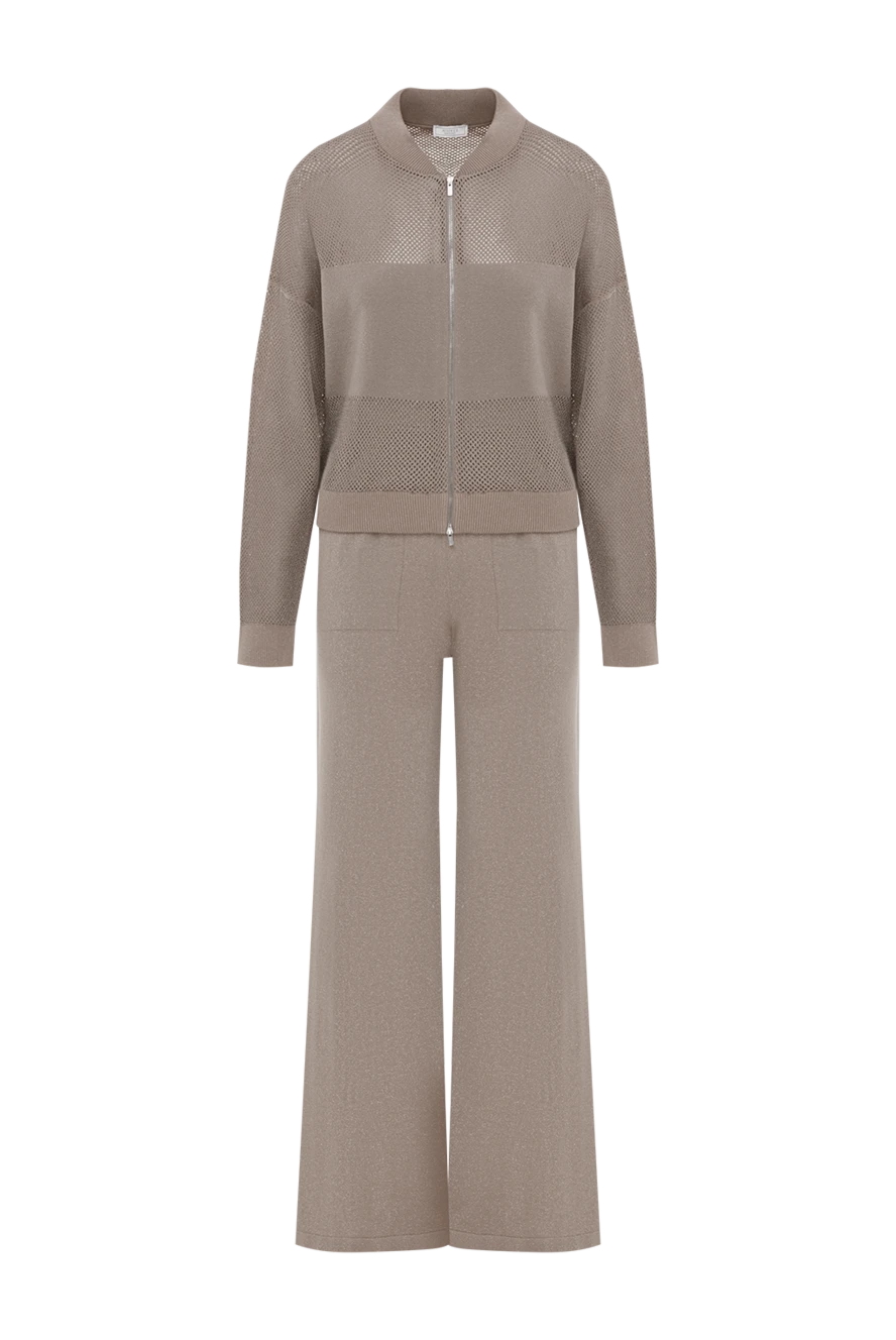 Peserico brown women's tracksuit with perforation 188883 - photo 1