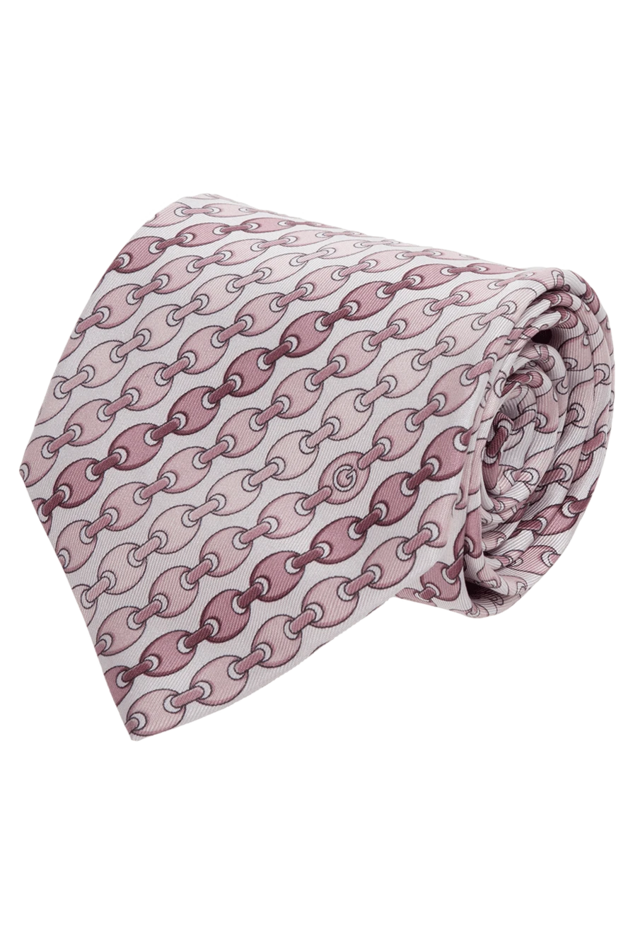 Gucci галстук из шелка розовый мужской 882078 - фото 1