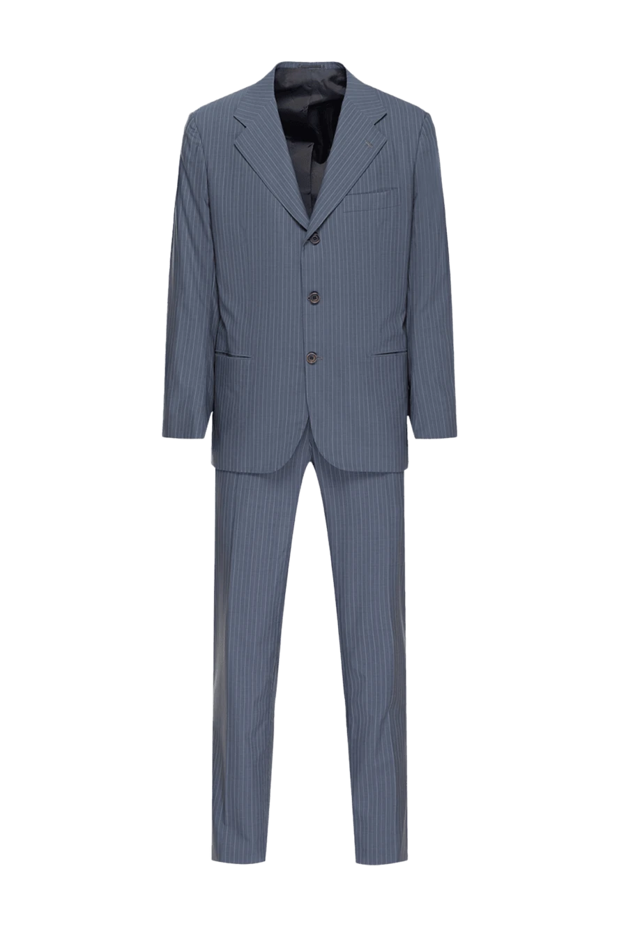 Kiton костюм мужской из льна серый 949478 - фото 1