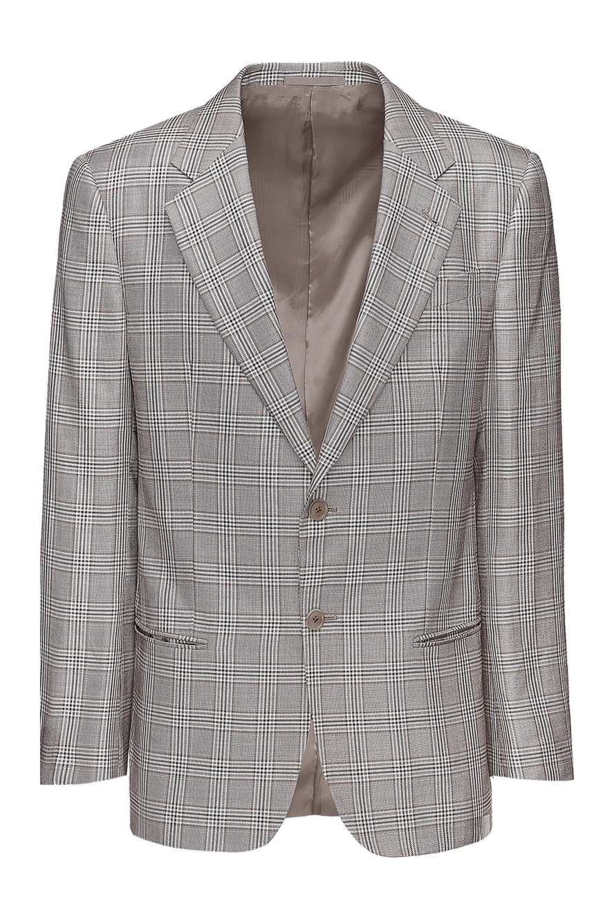 Armani пиджак из шерсти и шелка серый мужской 965521 - фото 1