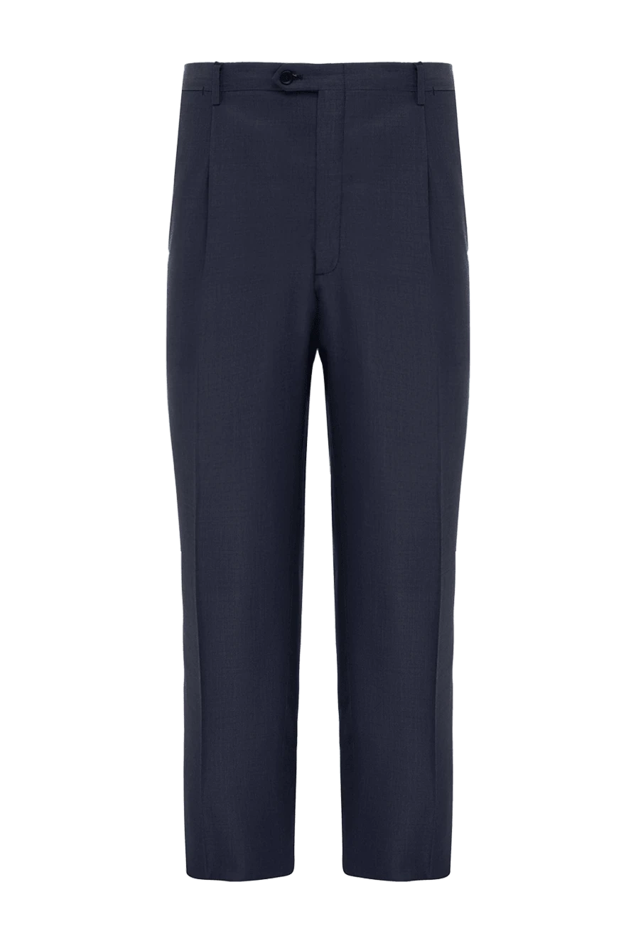 Brioni pants made of cotton and cashmere for men blue 966181 - photo 1