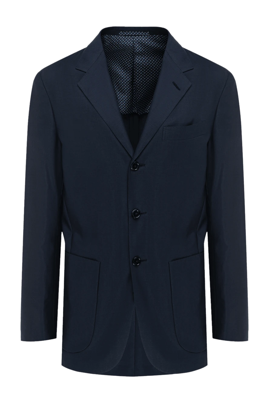 D`Avenza black wool silk jacket for men 985002 - photo 1