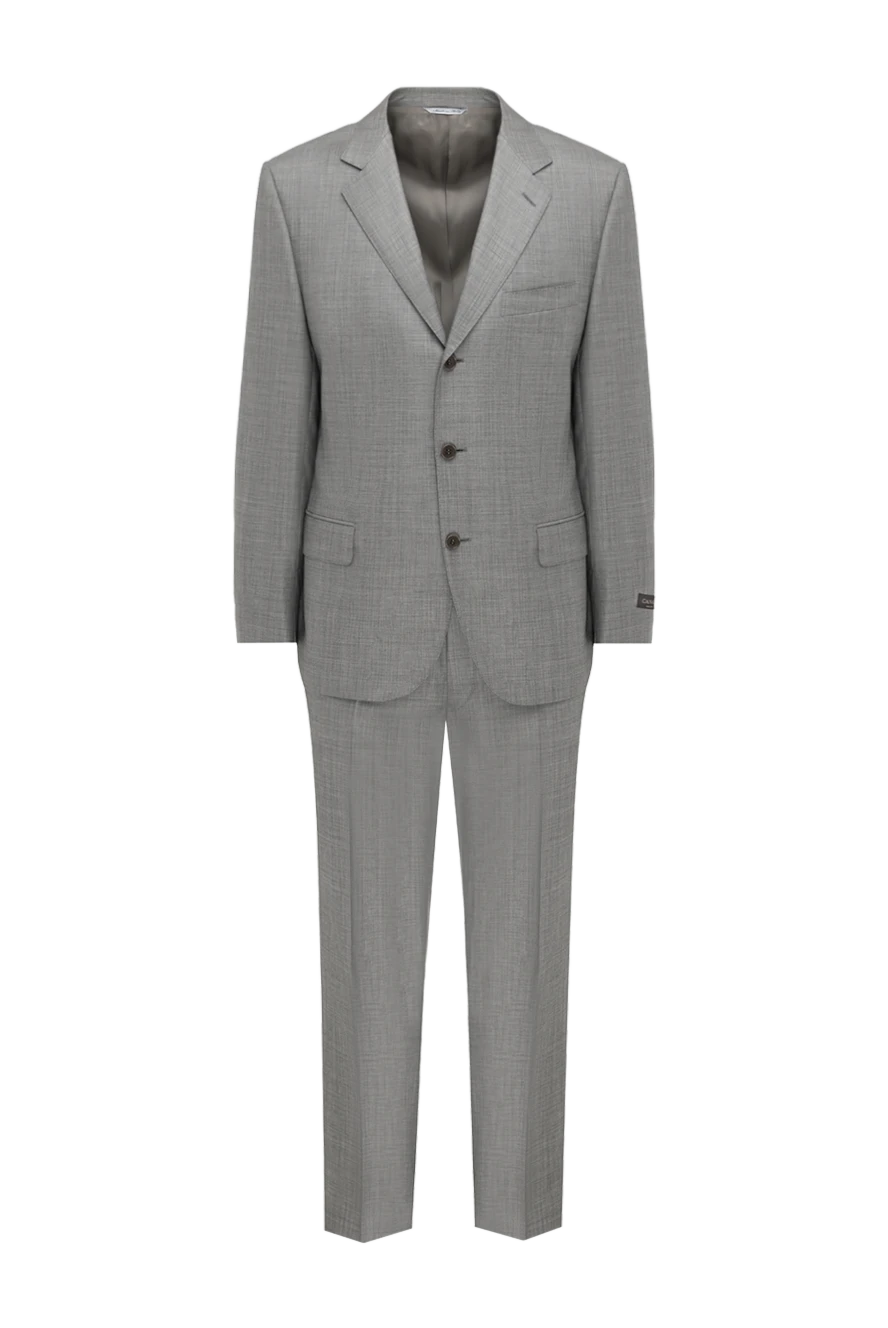 Canali костюм чоловічий з вовни сірий 985603 - фото 1
