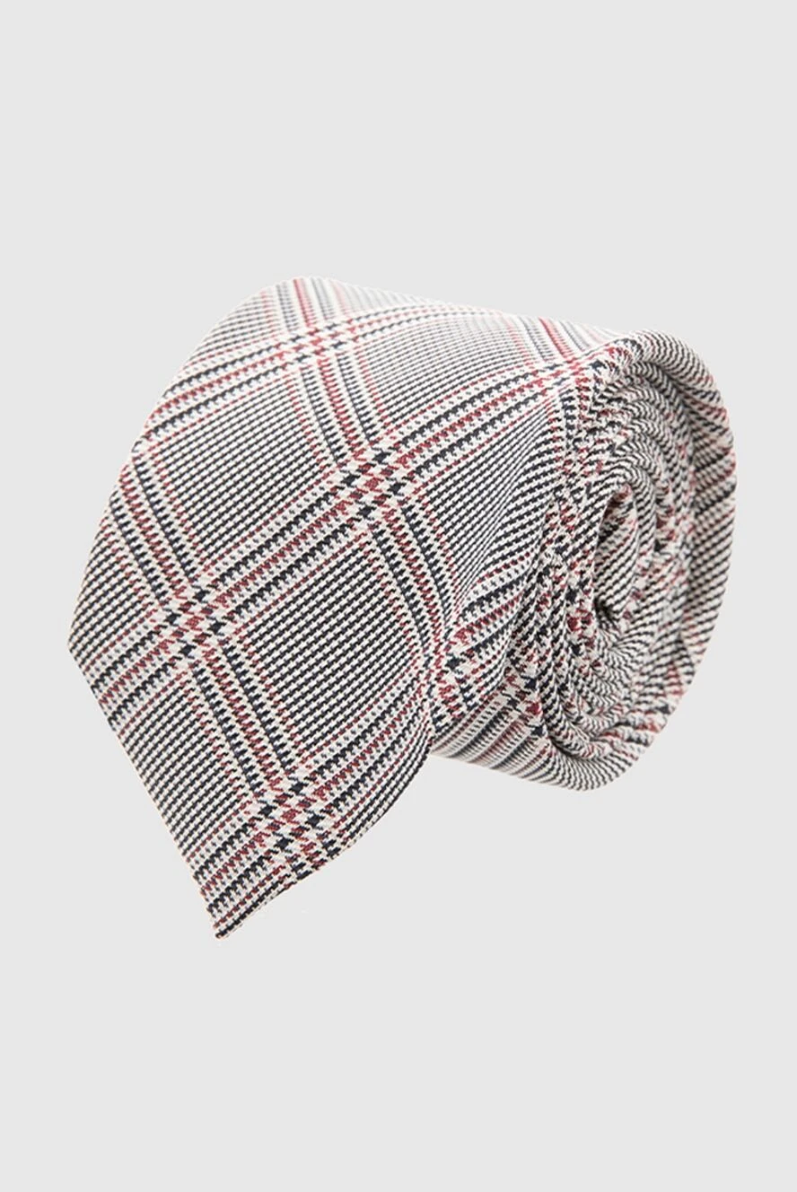 Gucci галстук из шелка серый мужской 985992 - фото 1