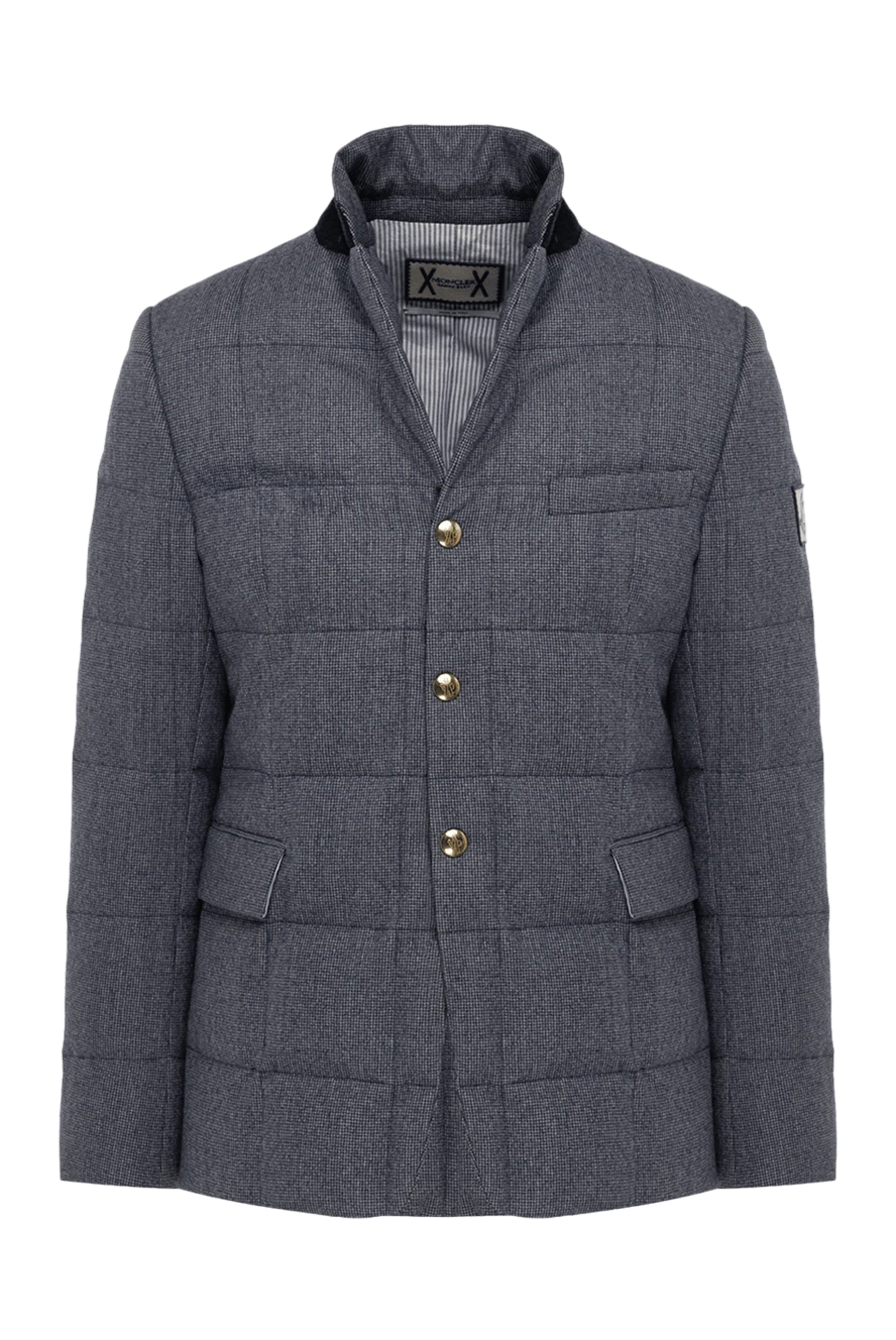 Moncler пуховик чоловічий з вовни сірий 992307 - фото 1