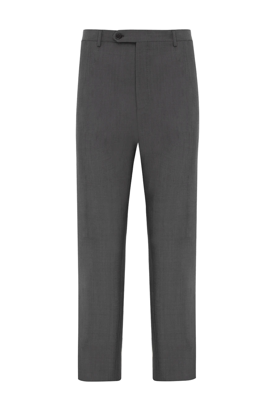 Canali штани з вовни та мохера сірі 996828 - фото 1