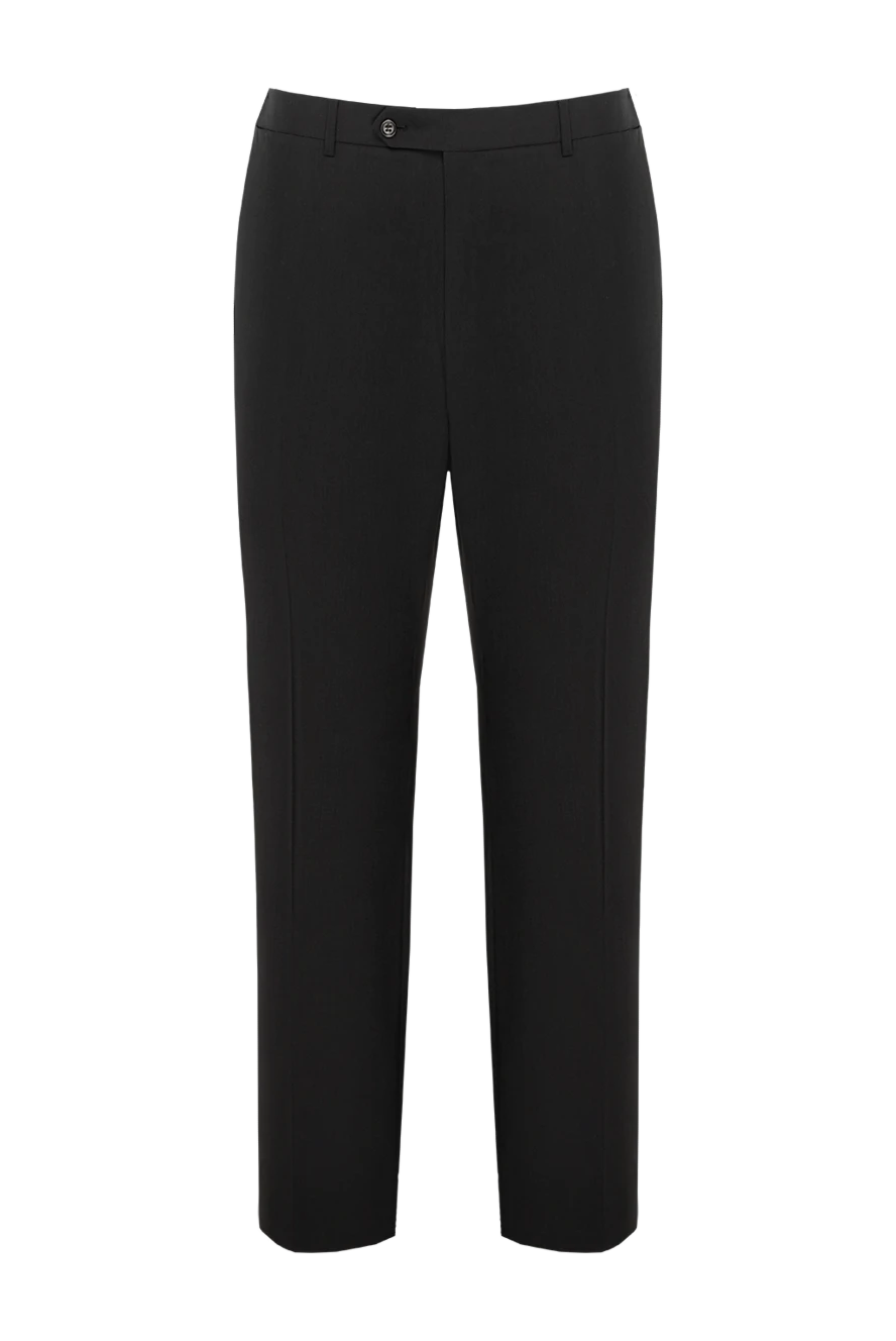 Canali штани із вовни чоловічі чорні 999529 - фото 1