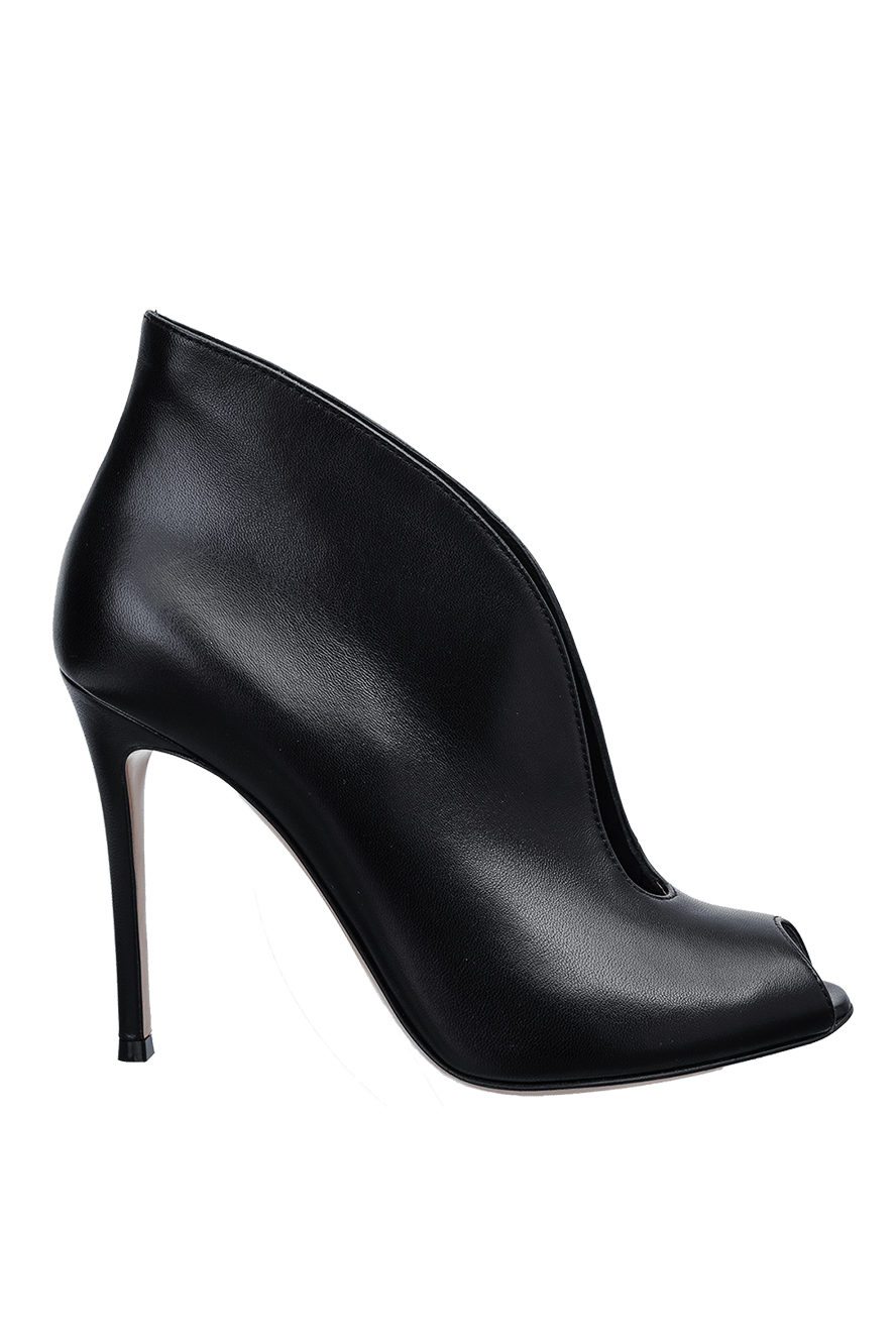 Gianvito Rossi ботинки женские черные кожаные с v-образным вырезом