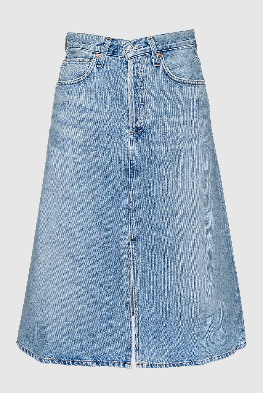 Citizens of Humanity джинсовая юбка-миди женская синяя с