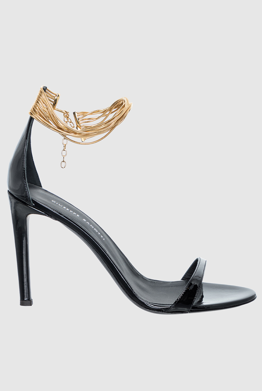 Giuseppe Zanotti босоножки kay черные женские с золотистой