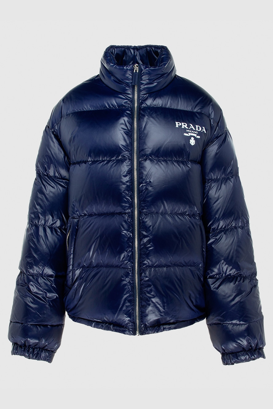 PRADAダウン　6y PRADA MILANO F/W 2014 LOGO-PLAQUE DOWN JACKET. (44 / M