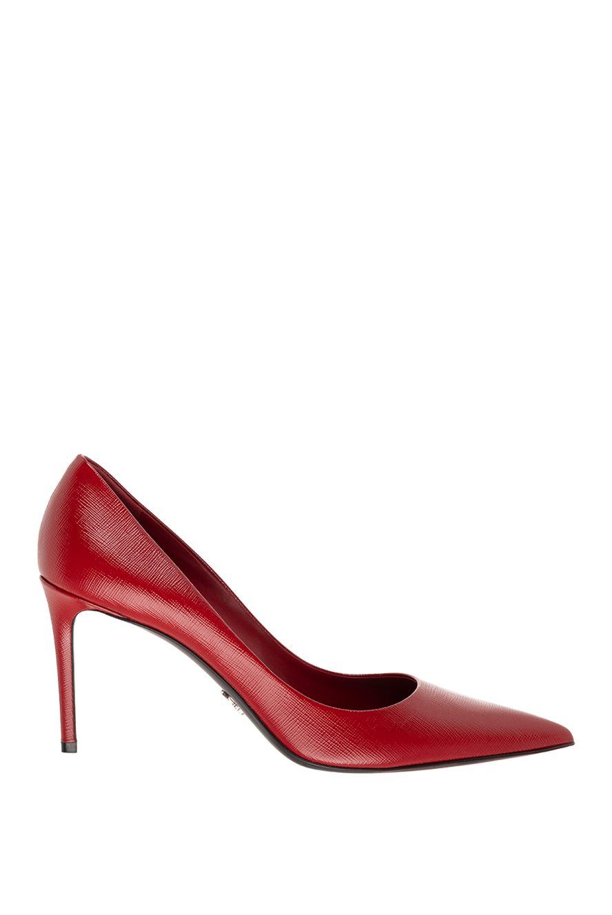 Prada туфли из кожи красные женские 175132 — Женские туфли на