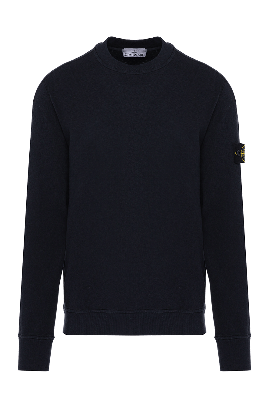 トップス Stone lsland Stone Island черный хлопковый свитшот с нашивкой на рукаве с