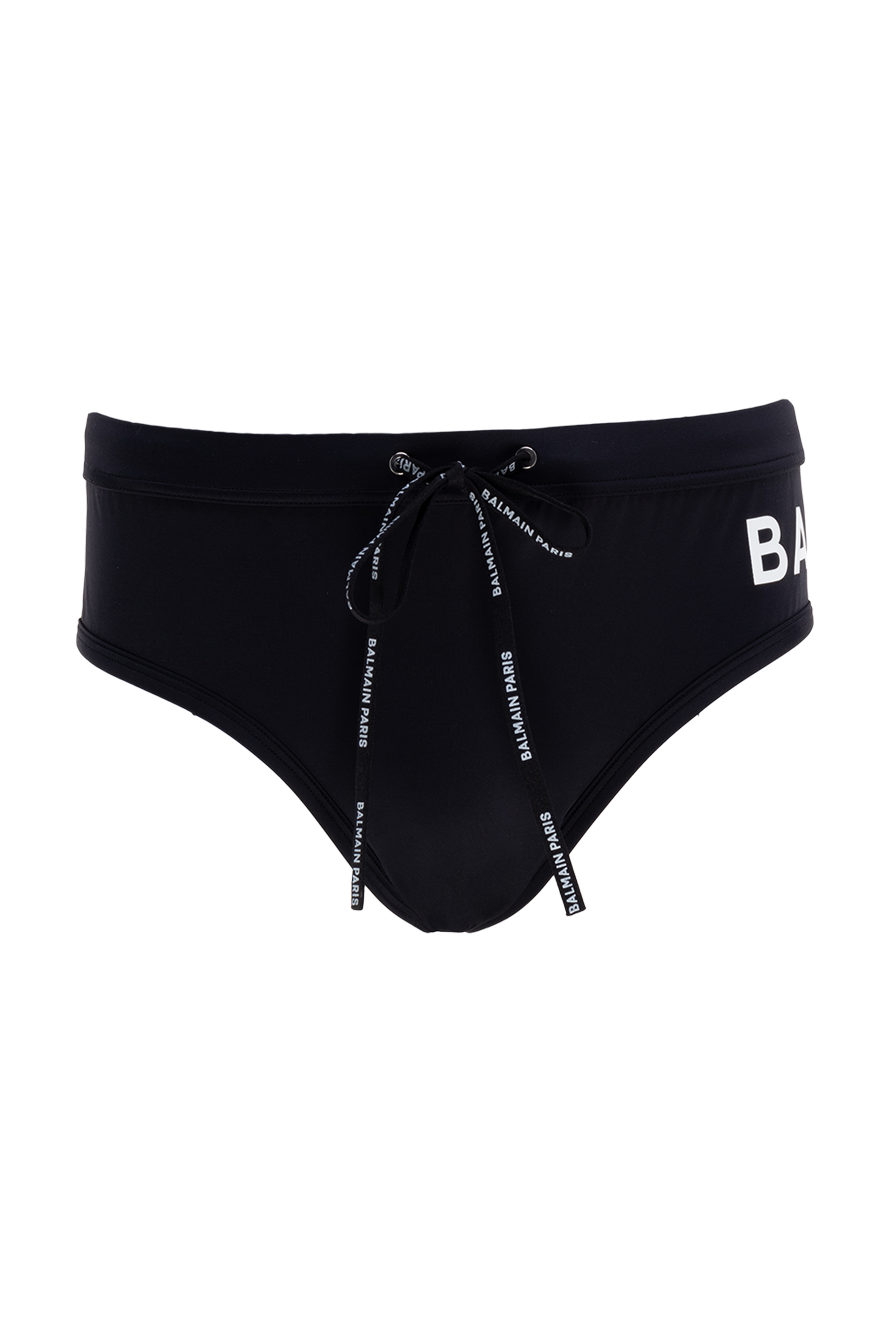 Balmain плавки черные мужские из полиамида и эластана. 177844