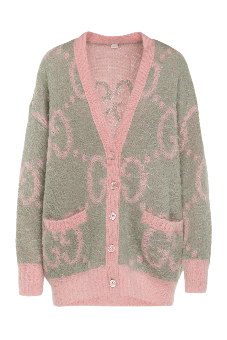 Gucci мохеровый кардиган зеленый женский 180501 — Женские