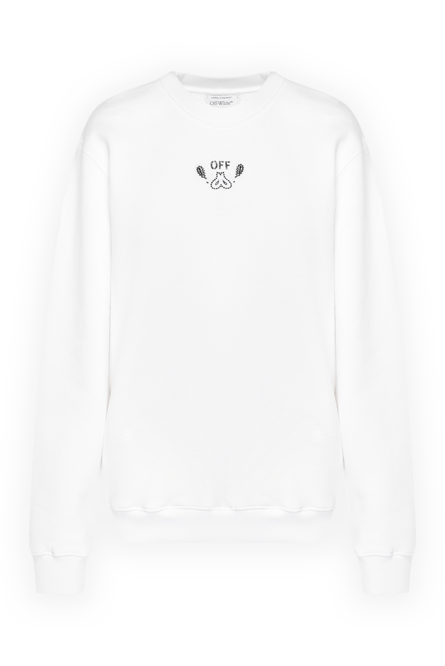 Off-White свитшот женский белый с логотипом 180555 — Женские