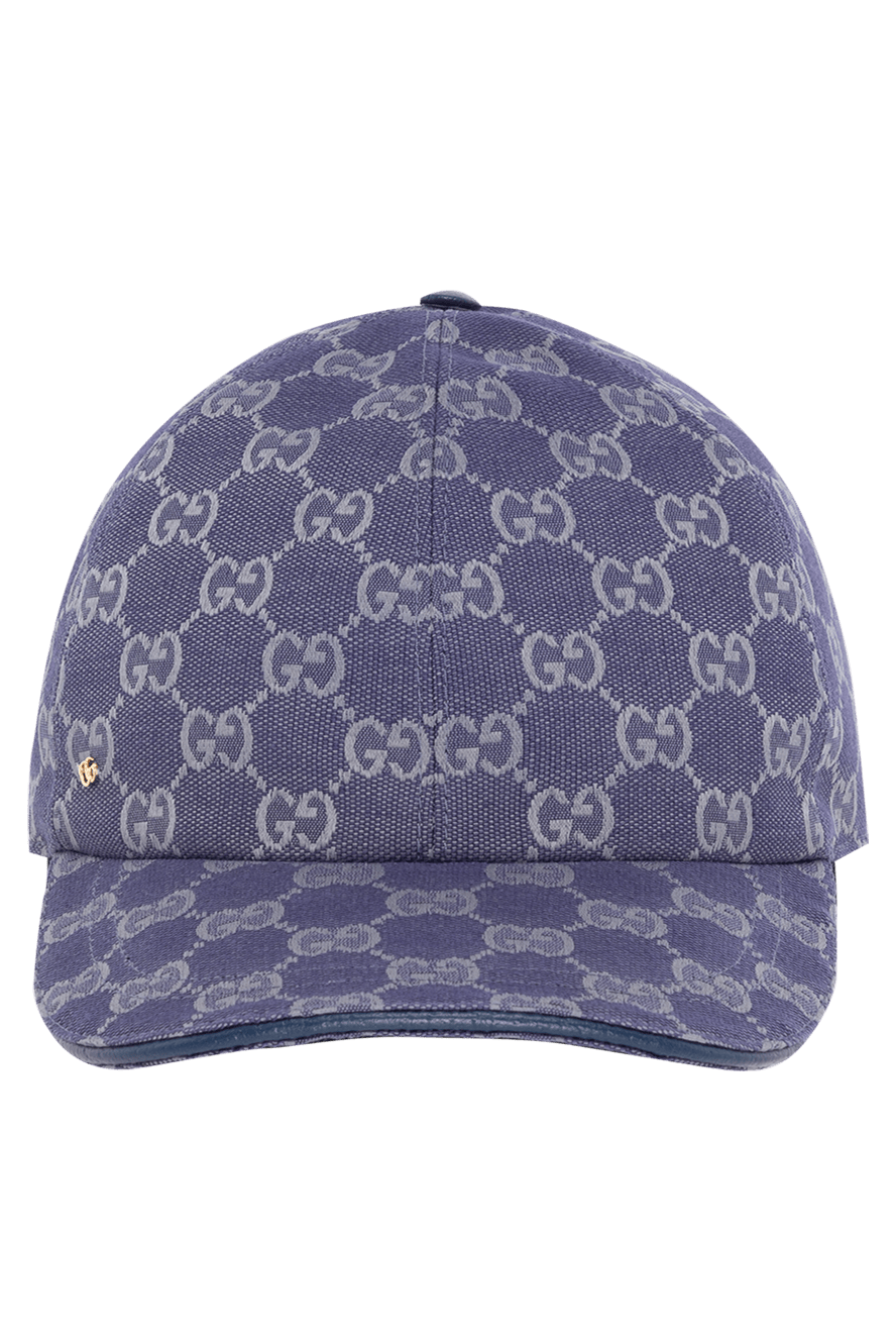 Gucci кепка женская синяя из хлопка 180820 — Женские кепки в