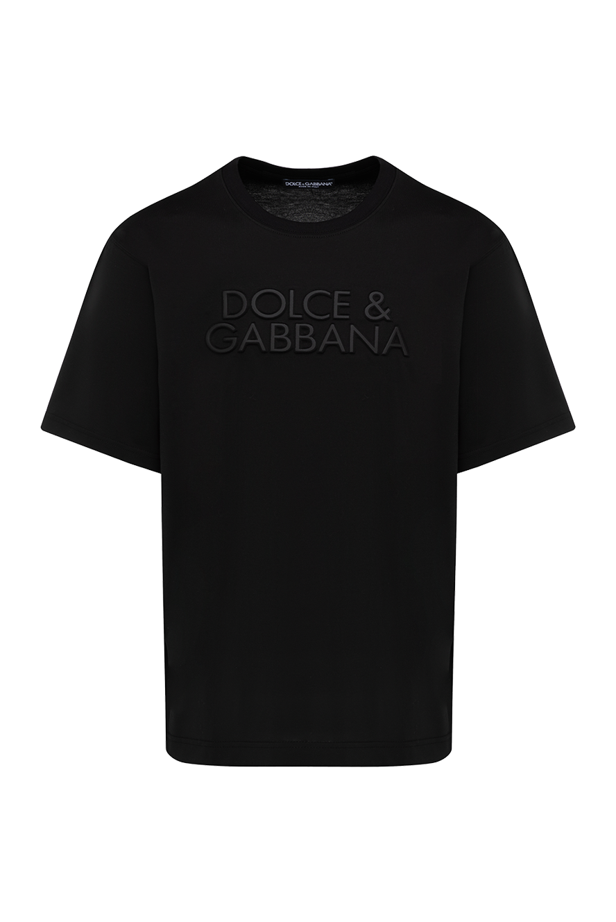 DOLCE & GABBANA ワンポイントシャツ ブラック S キレイめ 184858-1.png