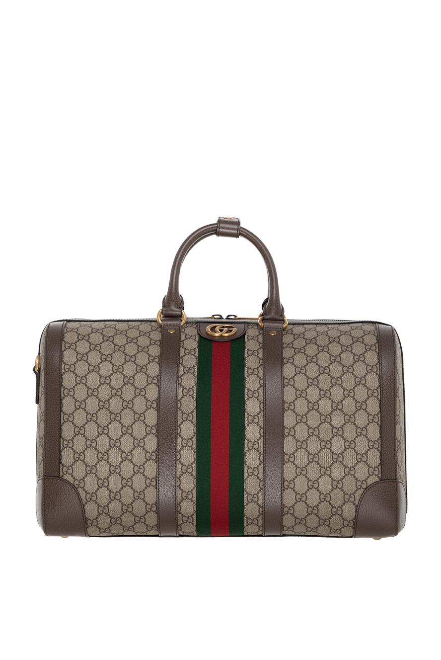 Gucci дорожная сумка savoy среднего размера из легендарной канвы