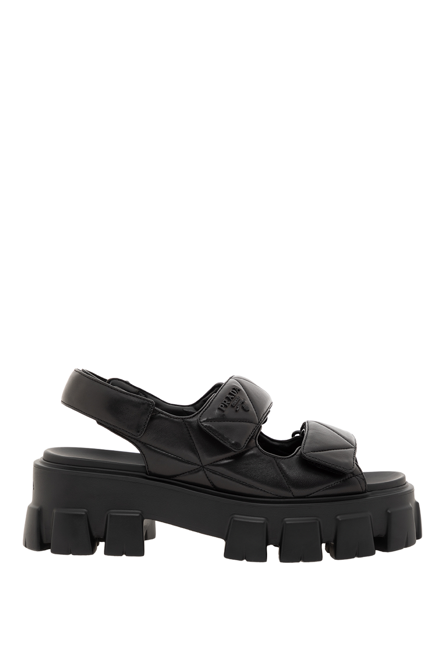 靴 Prada Black Sequin Sandals 36 Prada Black Paillettes Sequin