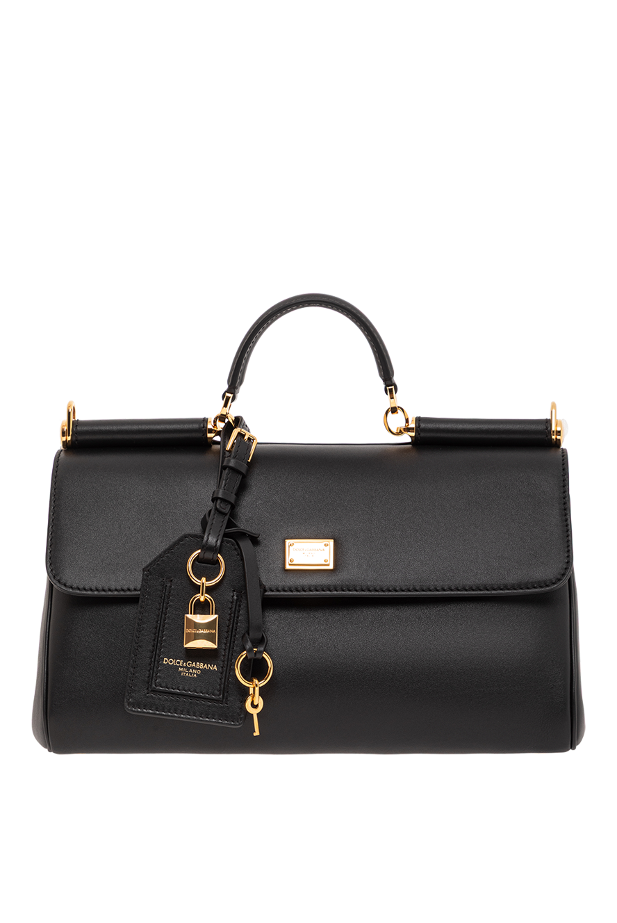 Dolce & Gabbana сумка my sicily из телячьей кожи plonge черная