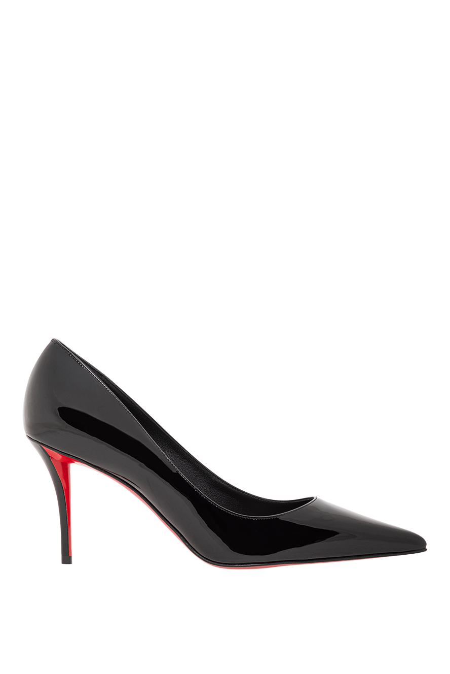 Christian Louboutin туфли miss z на шпильке из чёрной лакированной